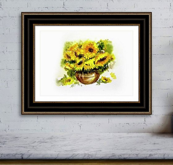 Vase of Sunflowers Inspired by Van Gogh SOLD