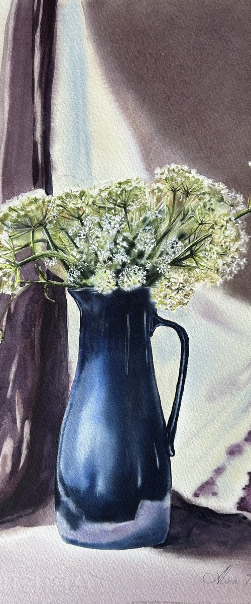 Still life with wild flowers by Alina Karpova