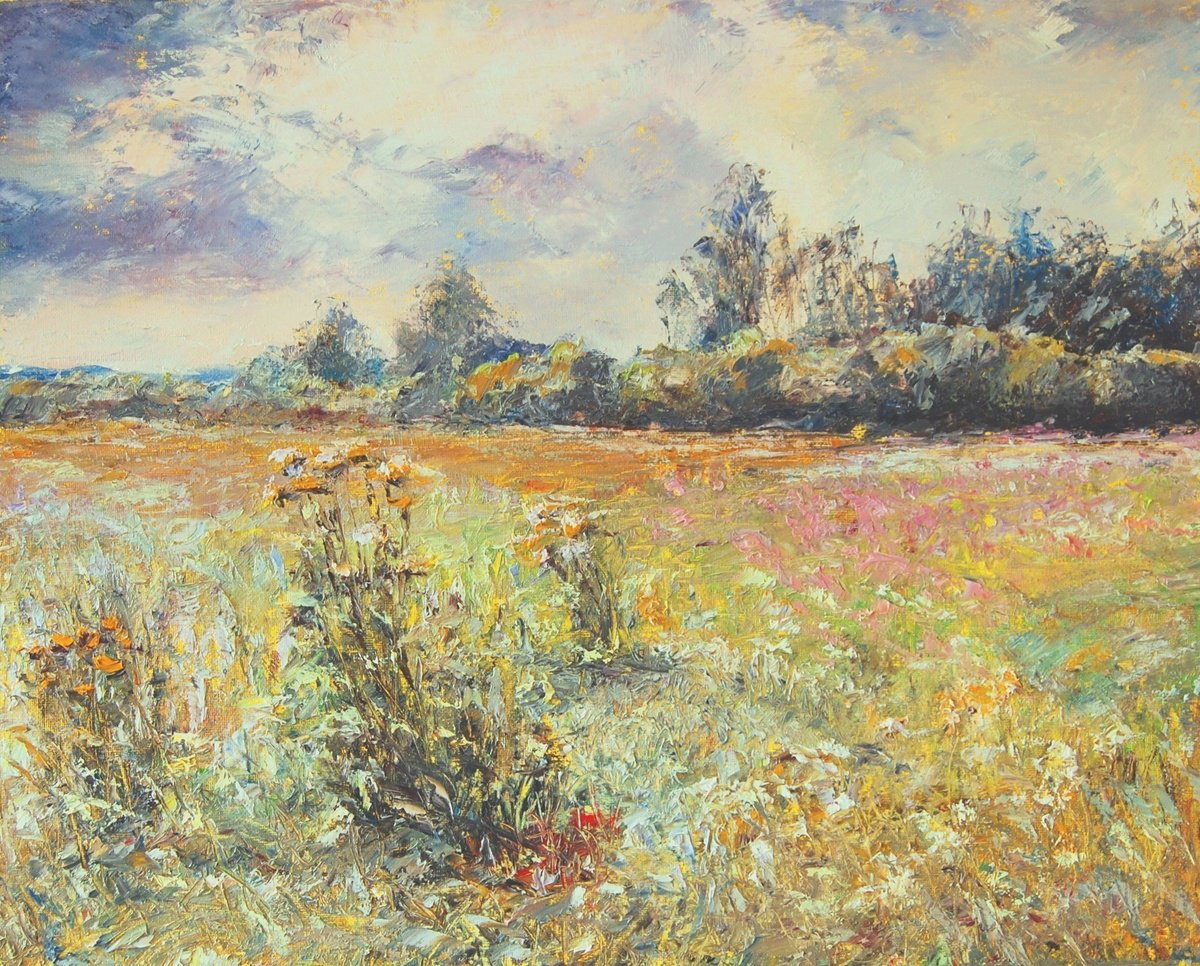 Late summer field by Mikhail Nikitsenka