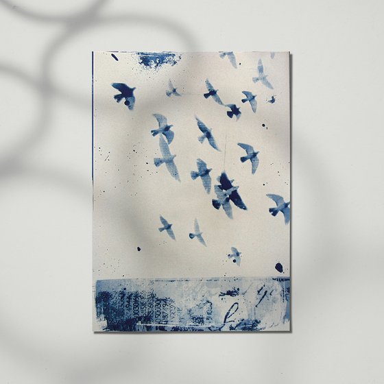 Cyanotype_03_A3_Birds Print by Manel Villalonga | Artfinder