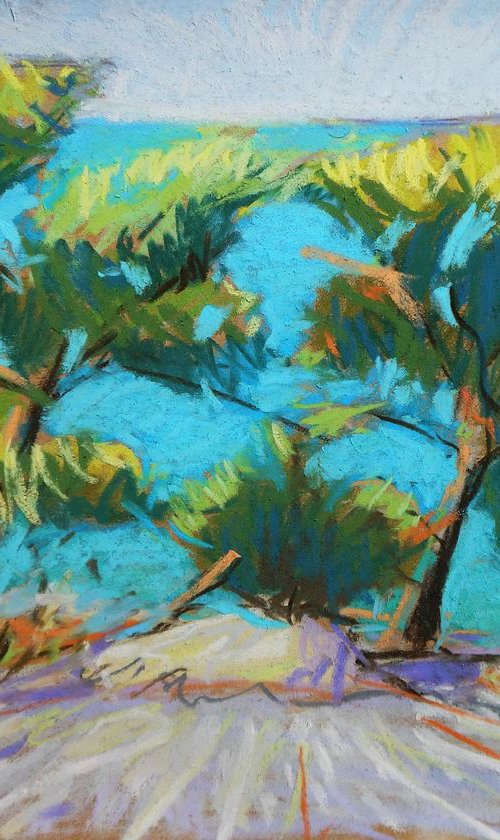 Mediterranean summer. Pines by Evgen Semenyuk