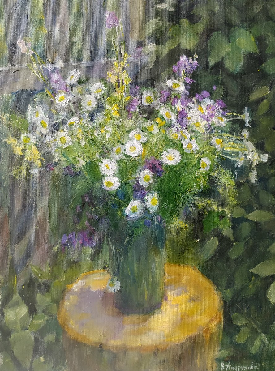 Daisies By Valentina Andrukhova, 12 X 16, Artwork For Sale On Artfinder