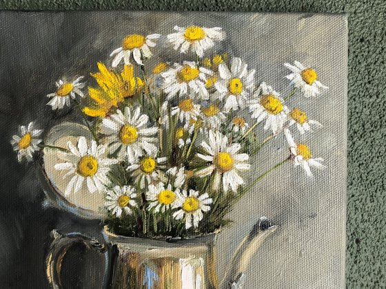 Chamomile wild flowers