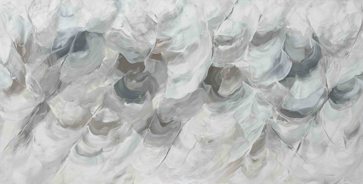 Abstract Acrylic Painting By Ivana Gigovic, 72 X 36, When Shadows Dance, Original Artwork