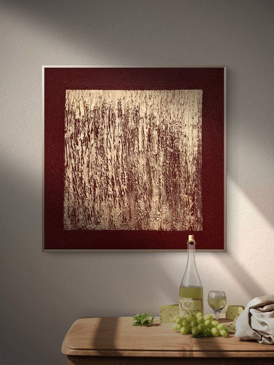 „Gilded Terrain“ 80x80x4 cm
