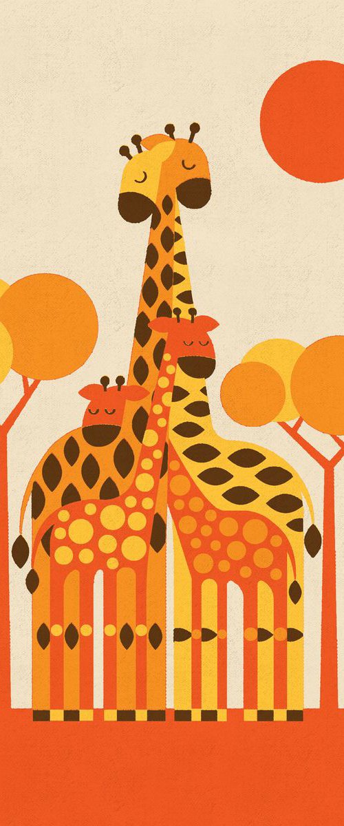 Giraffe Two by Forty Winks Art