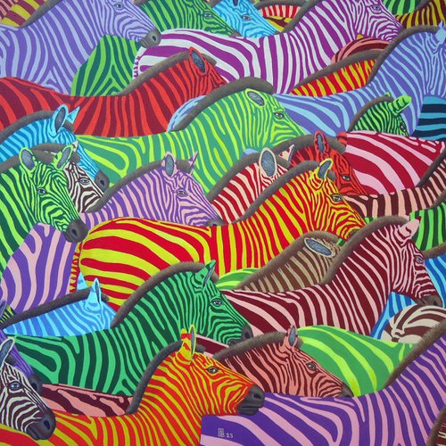 "Zig Zag Zebras III" by Grigor Velev