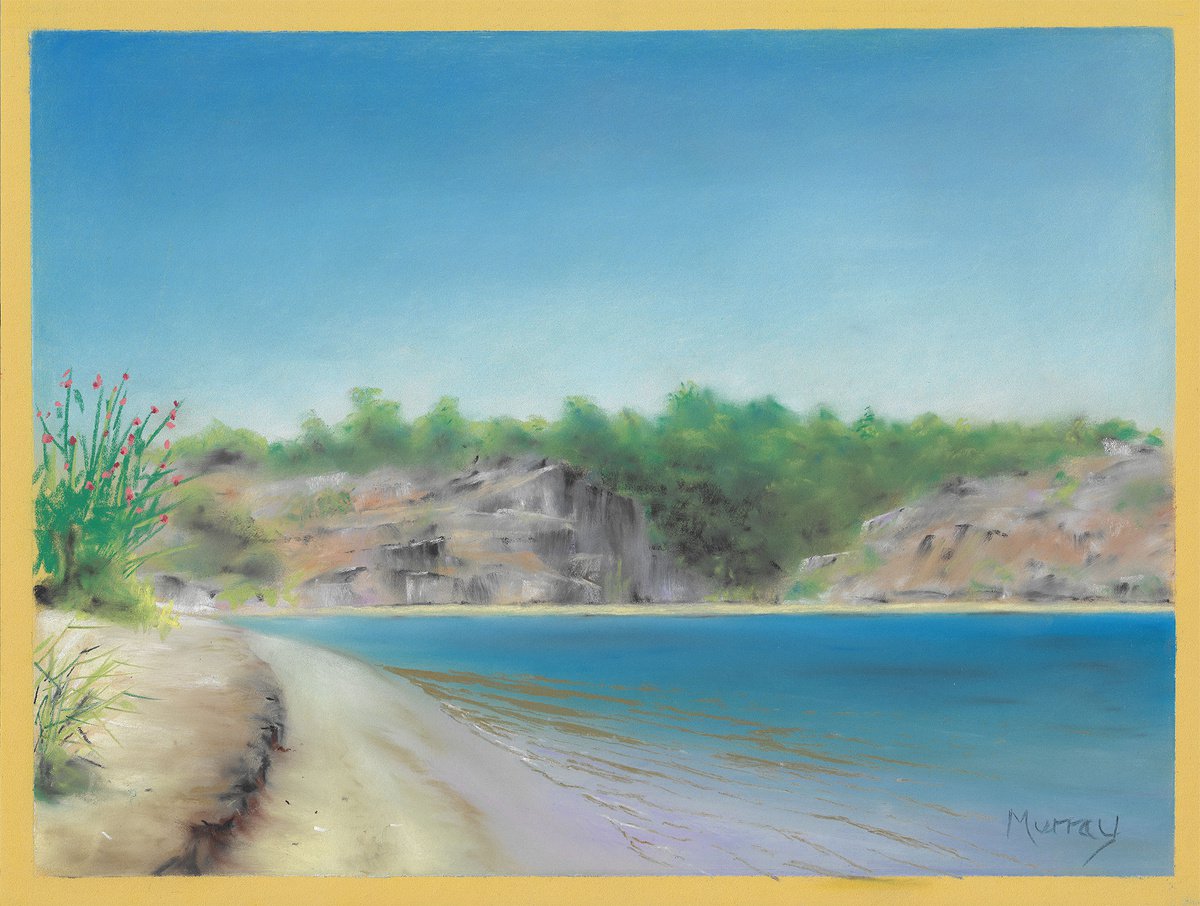 Iztuzu Beach Turkey Landscape Painting by Stephen Murray