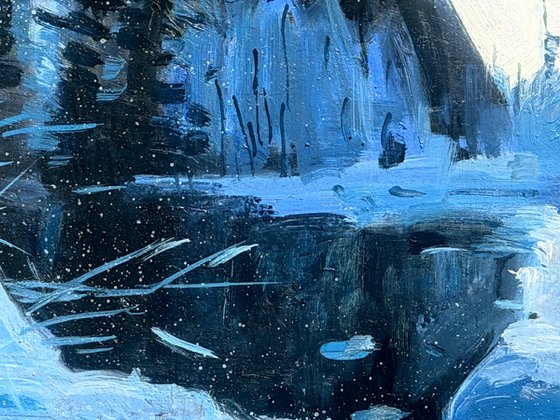 Silent Stream in the Snow