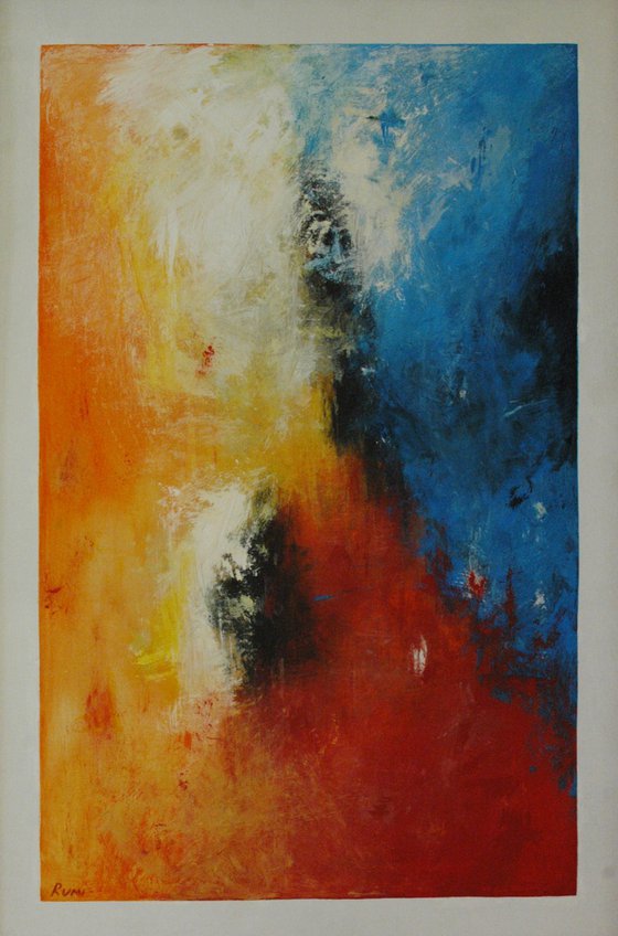 "Color Composition 033". Original Abstract Painting.