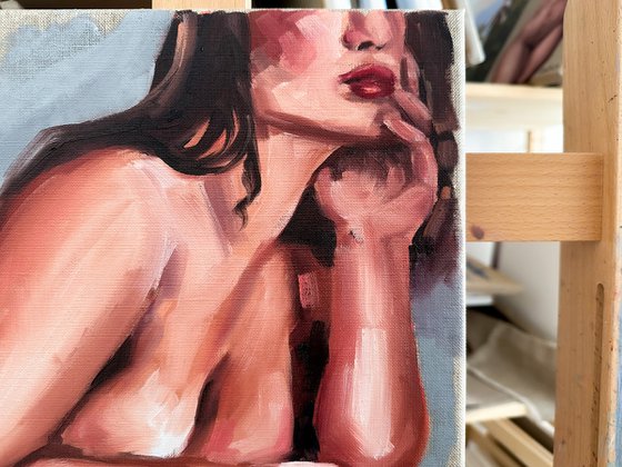 Naked - Nude Female Figure Erotic Woman Painting