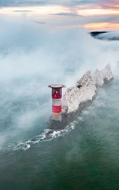 The Needles In Fog - Isle of Wight Print by Chad Powell