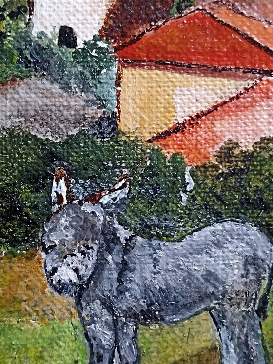 Mill and donkey