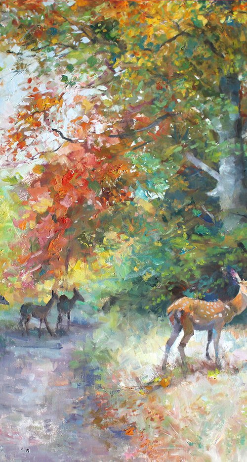 Deer in Wendover Woods by Christian Twelftree