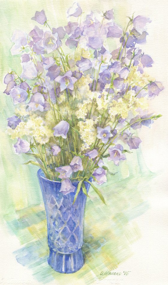 Bells in blue vase