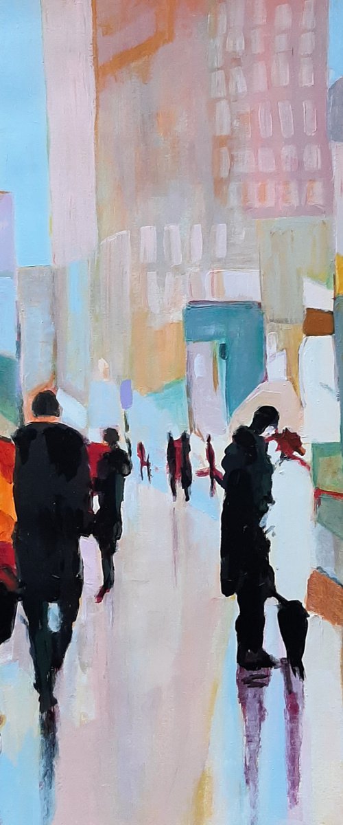 At the street / 70 x 50 cm by Alexandra Djokic