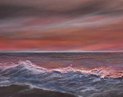 Shades of Scarlet Seas Seascapes by Tamara Bettencourt