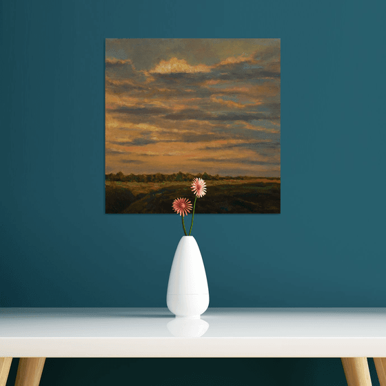 Sunset - sky landscape painting