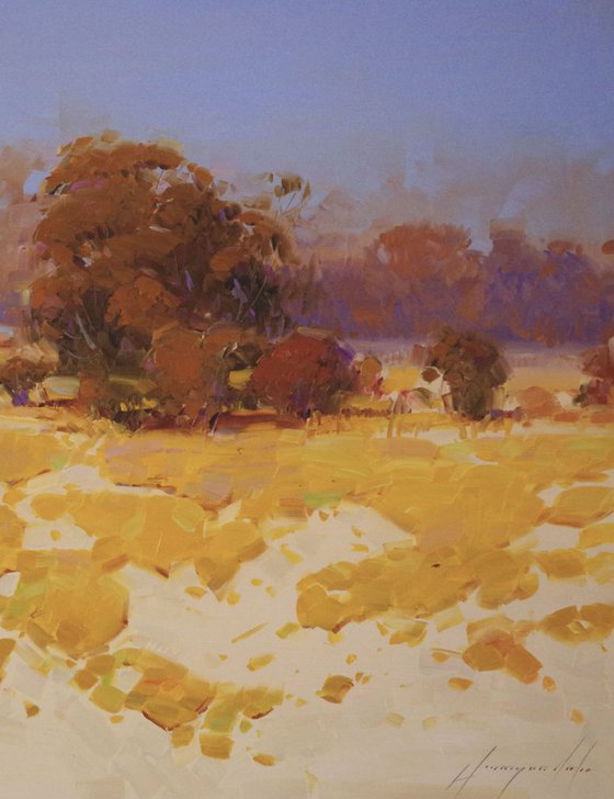 Autumn Palette Landscape  oil painting One of a kind Signed with Certificate of Authenticity