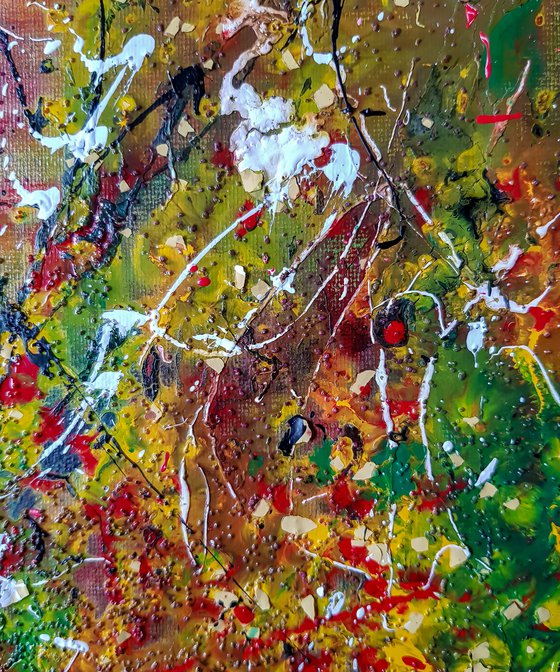 -Dare- Abstract Original Painting on Unstretched Canvas.