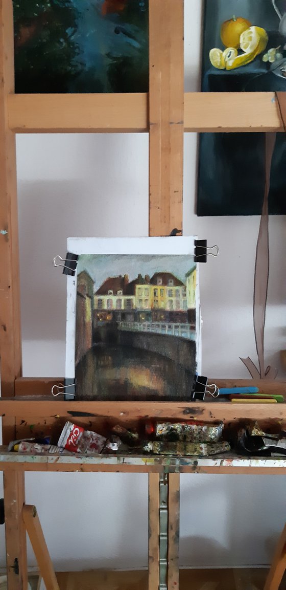 the canal pastel study