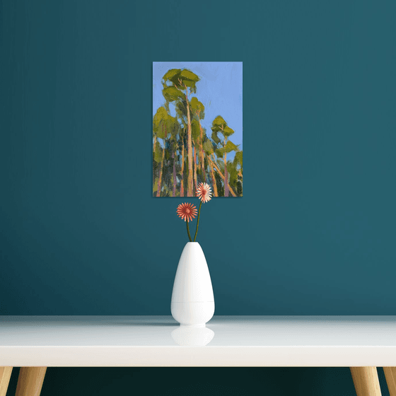 Pine trees. Etude.
