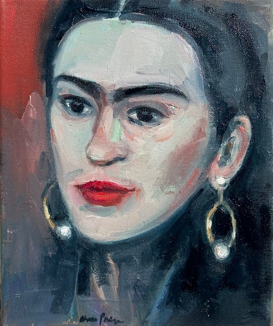 Frida with Pearl Earring