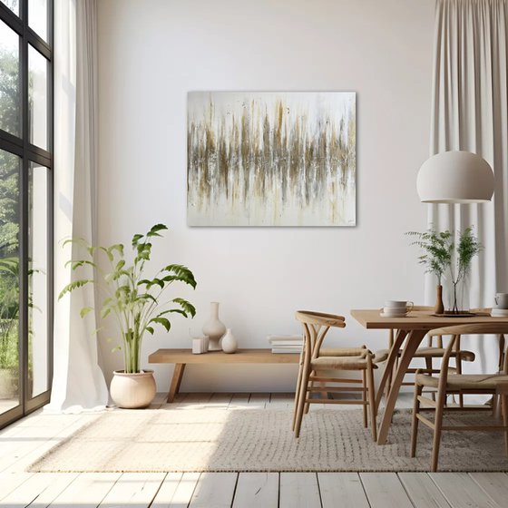 White and Gold Abstract Light