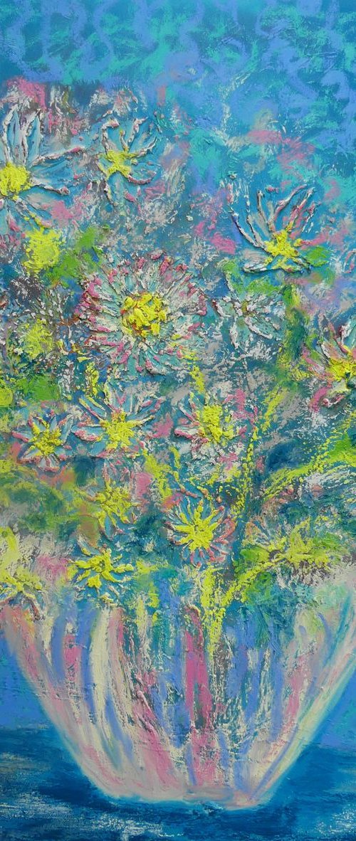 Sunflower Teal by Lesley Blackburn