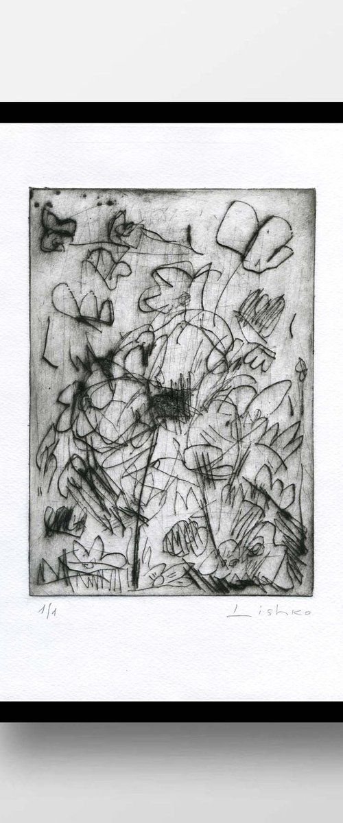 Flowers (ETCHINGS / DRYPOINT) by V. Lishko