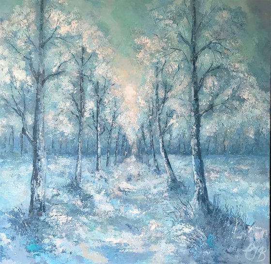 The Snow Trees  -Landscape painting