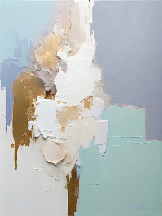 Aqua and Gold Reflections