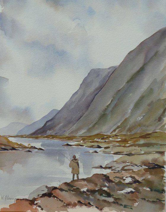 A Fisherwoman on the Erriff River County Mayo