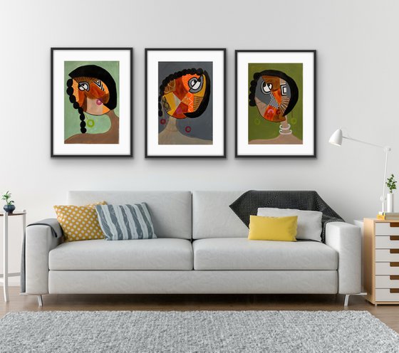 Selfie 11,12,13 (Triptych)