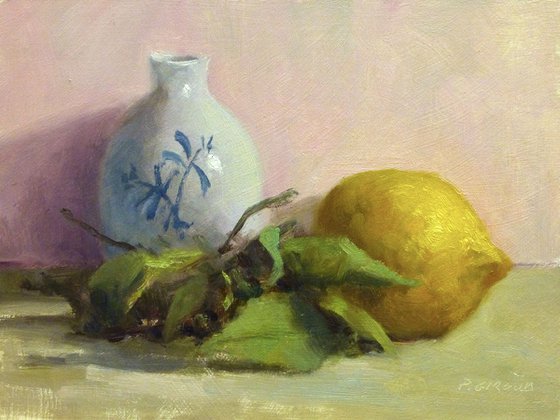 Lemon and a Porcelain Vase