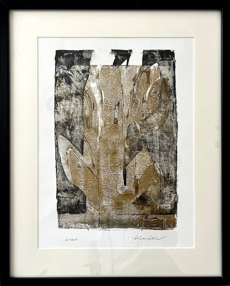 Graphic Abstract Print By Mykhailo Korobkov, 1 X 1", Graphics, Original Artwork