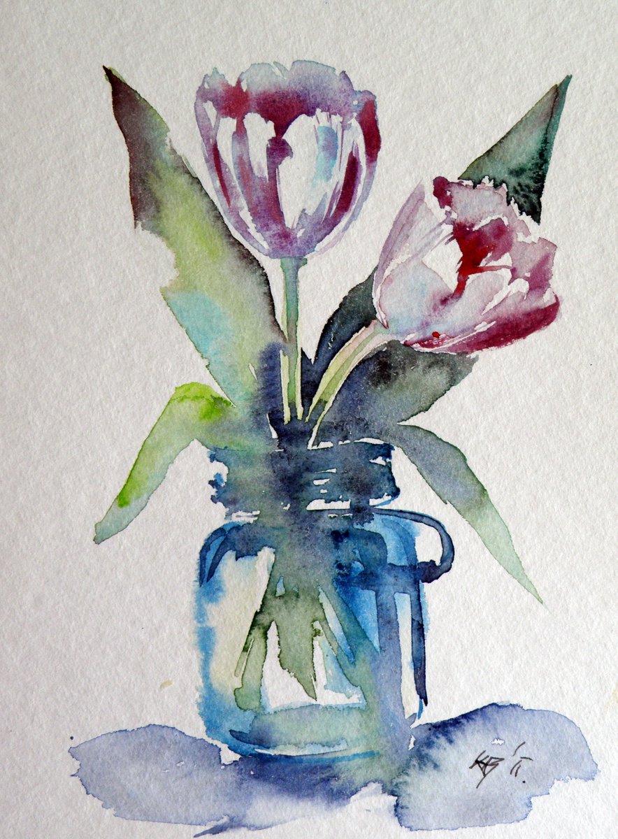 Two tulips by Kovacs Anna Brigitta