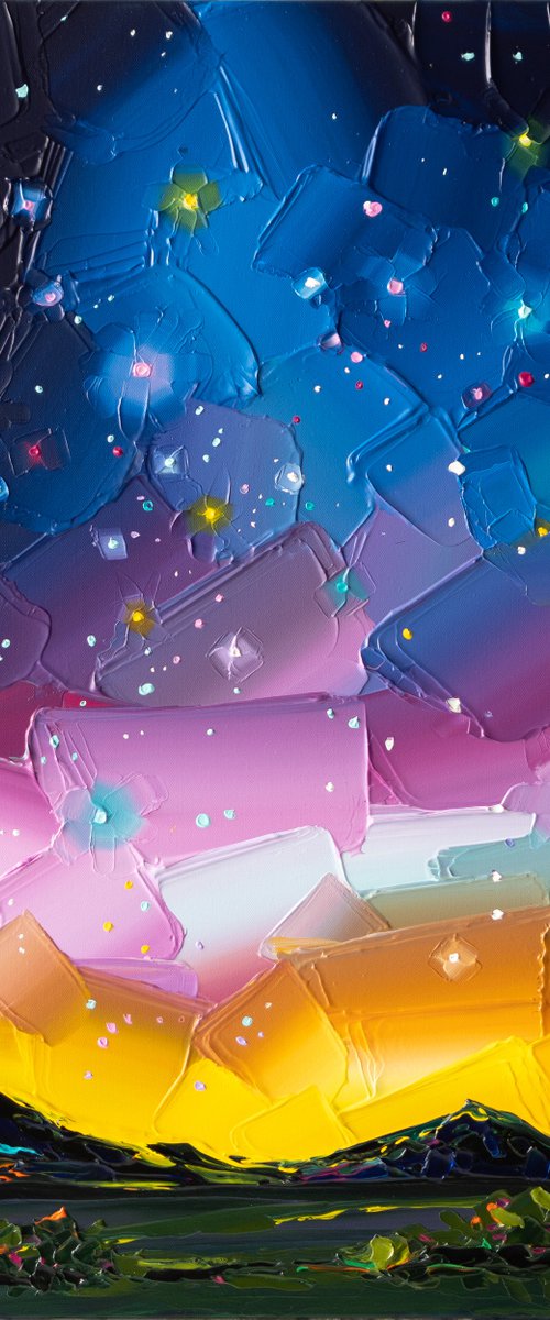 Iridescent Night Sky 14 by Joseph Villanueva