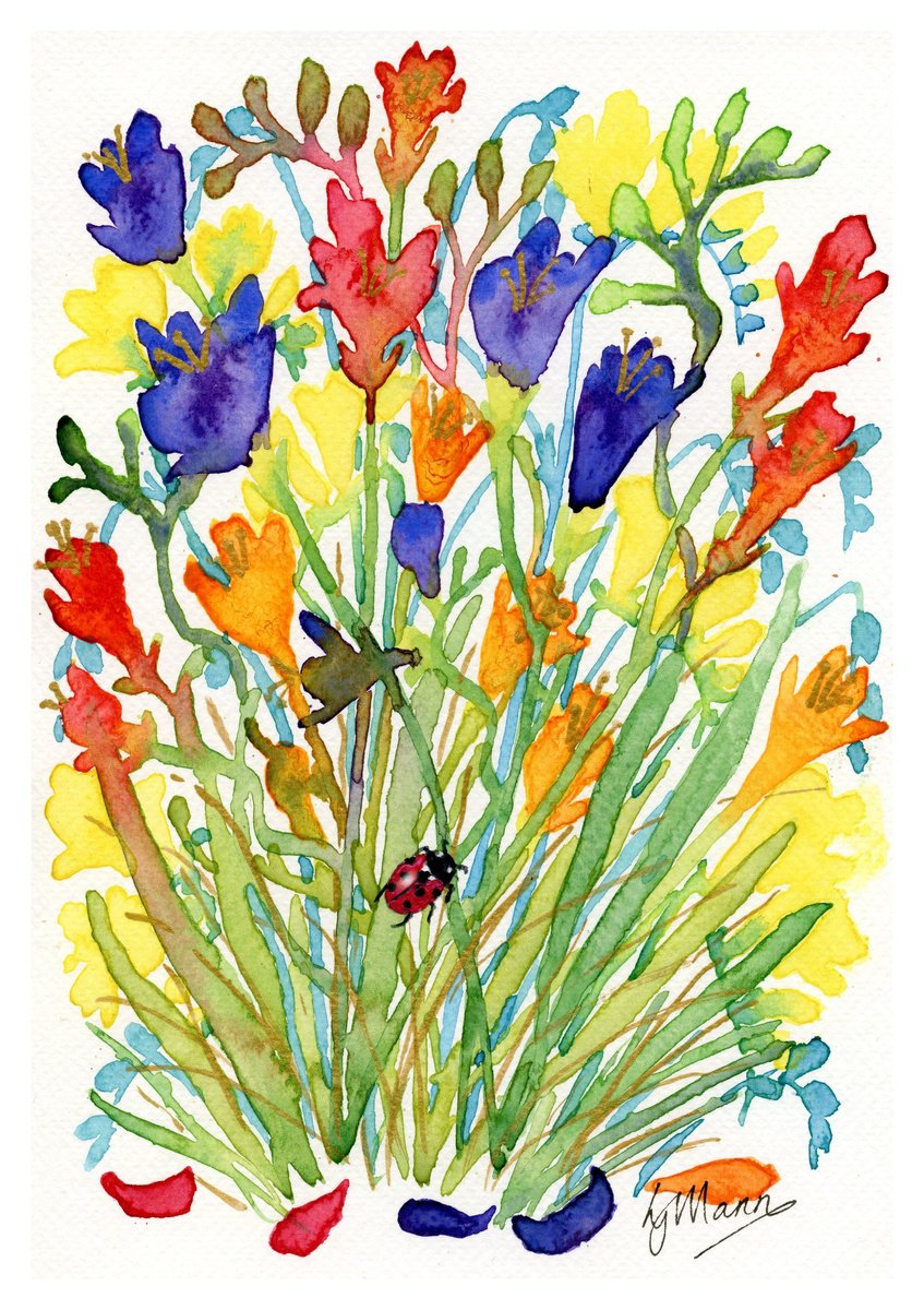 Freesias Galore by Lisa Mann