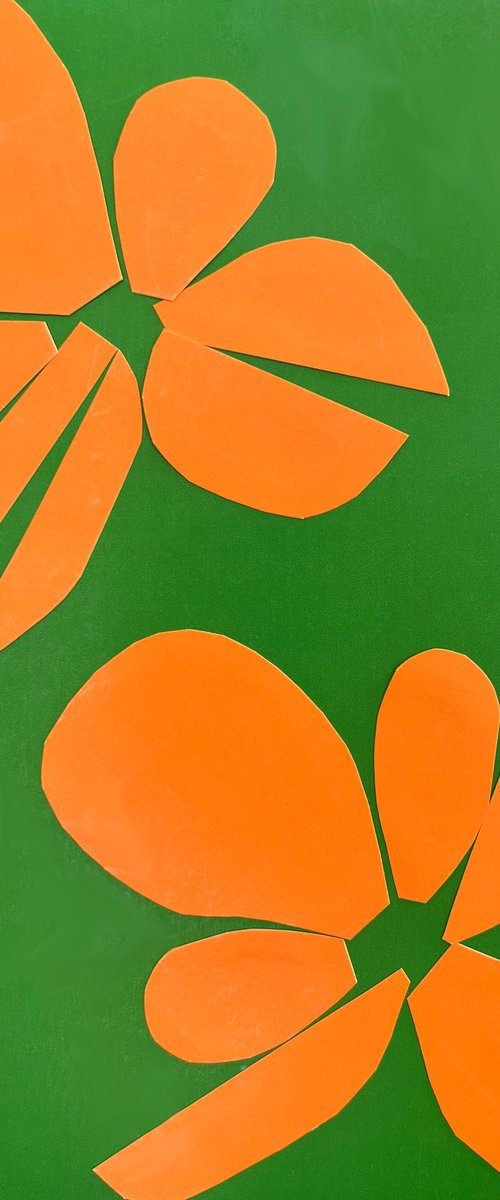 Orange Flower Collage by Sasha Robinson