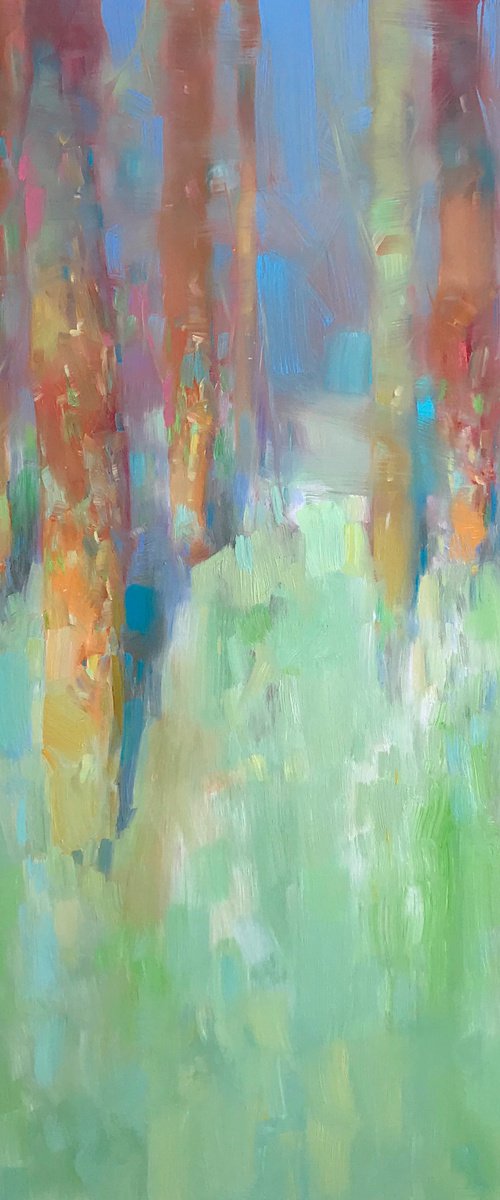 Marble Forest, Original oil painting, Handmade artwork, One of a kind by Vahe Yeremyan