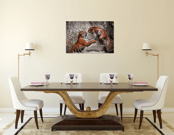 Savage Duel-Tiger wall art