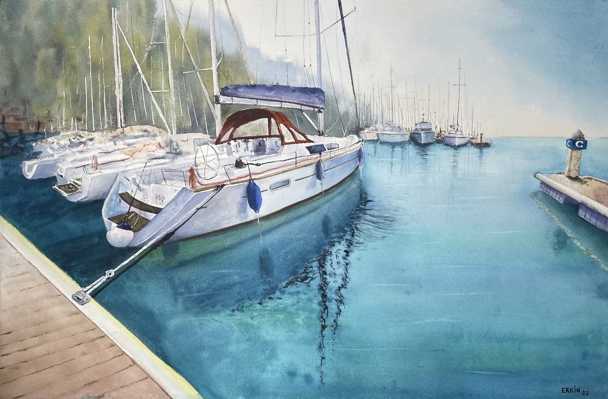 Sailboat-12 by Erkin Yilmaz