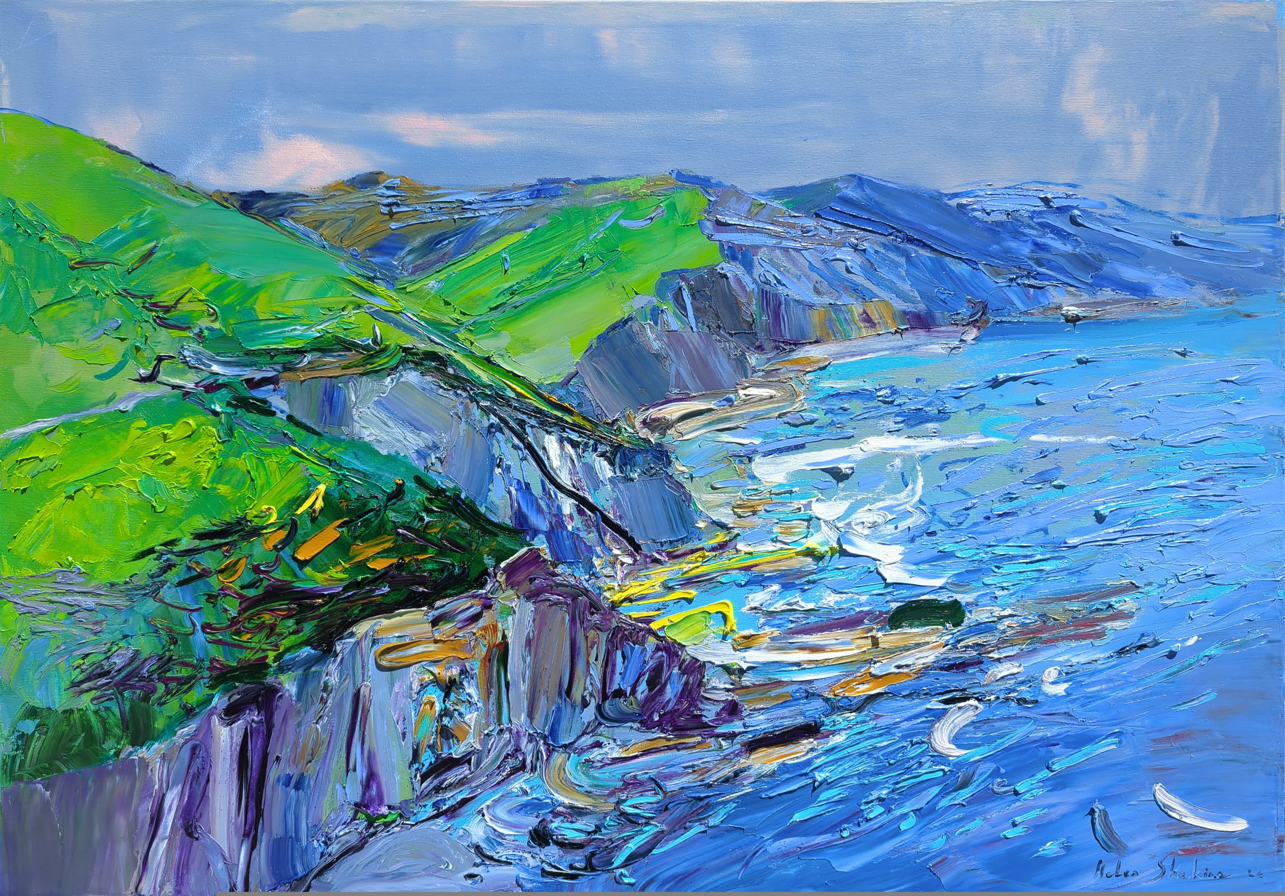 Expressive Oil Painting , Untamed Shore By Helen Shukina, 45 X 31, Artwork For Sale On Artfinder