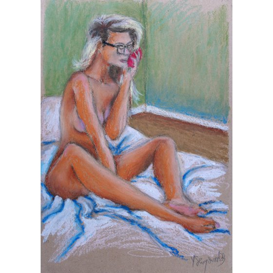 Female Figure 3 Oil Pastel Sketch
