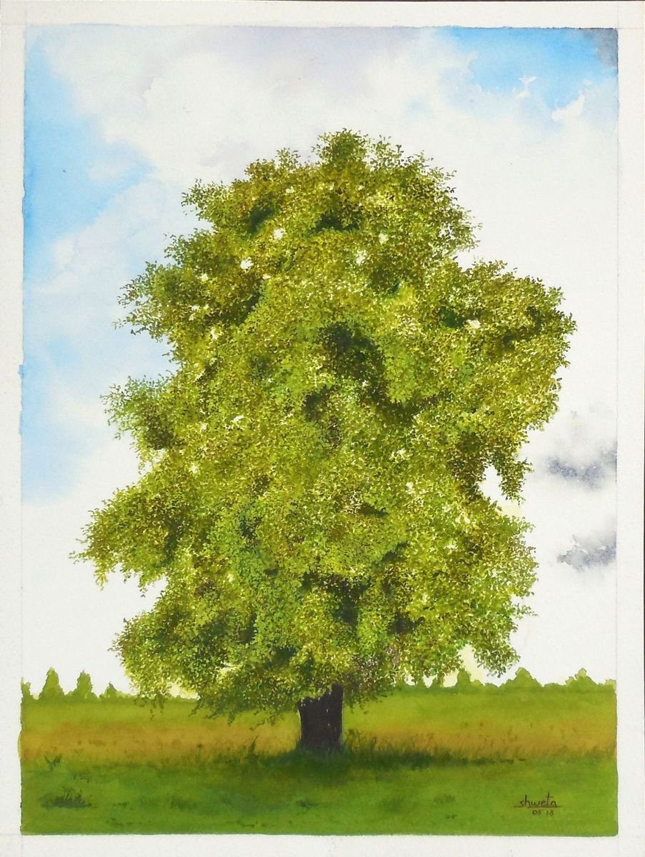 Oak Tree Painting by Shweta Mahajan