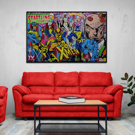 The Uncanny X-Men 160cm x 100cm Textured Urban Pop Art