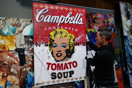 Campbell's Marilyn 140cm x 100cm Marilyn Monroe Campbell's Soup Urban Pop Art