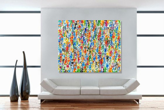 Stayin’ Alive - XL LARGE,  TEXTURED ABSTRACT ART – EXPRESSIONS OF ENERGY AND LIGHT. READY TO HANG!