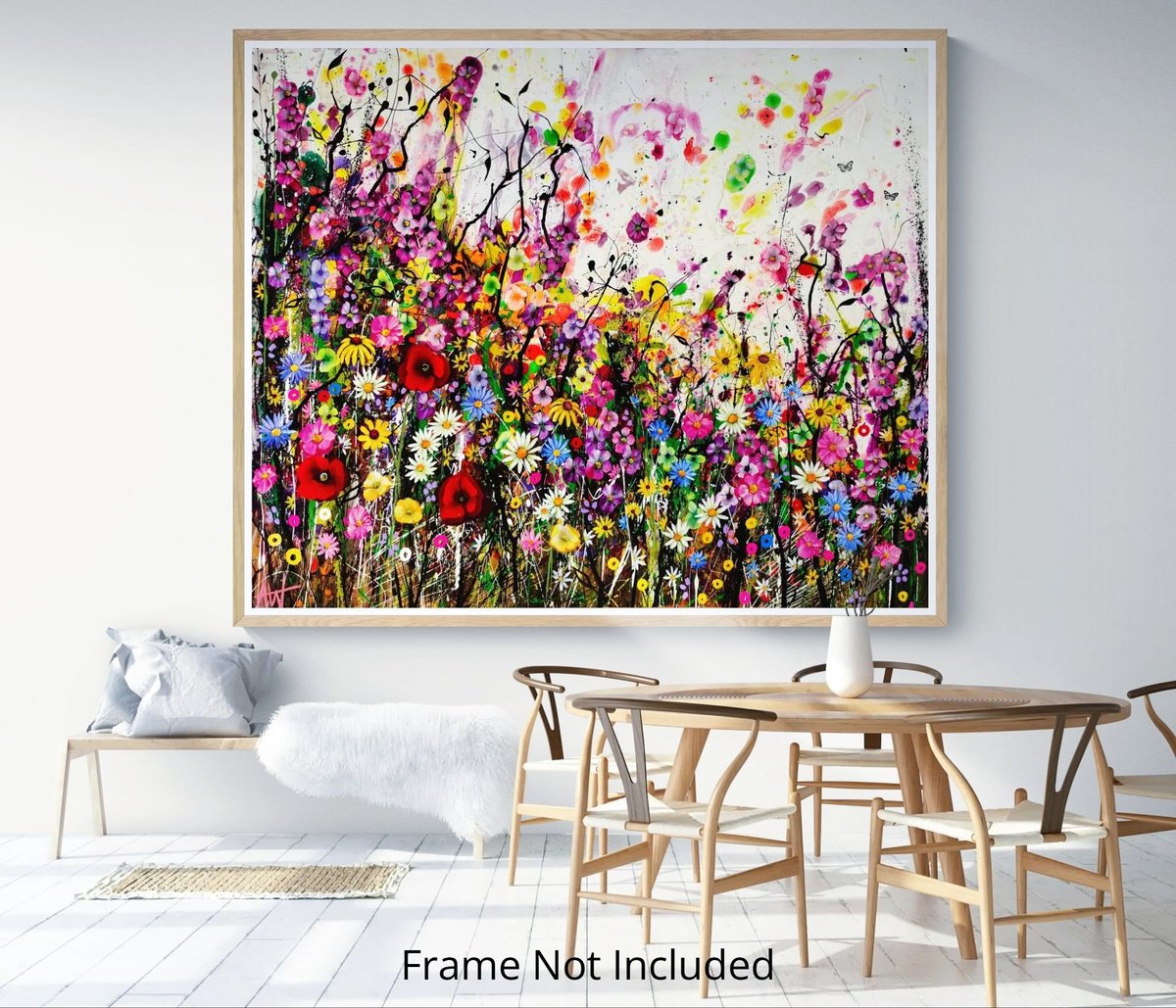 Expressive Oil Painting , Symphony Of A Thousand Blooms By Angie Wright, 71 X 59, Artwork For Sale On Artfinder